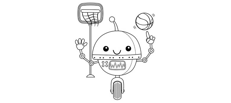 Robot: kolorowanka nr 2